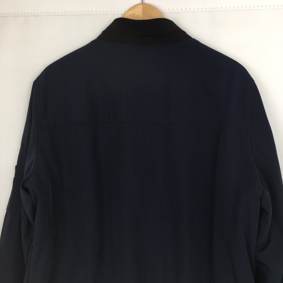 Calvin Klein Men’s Bomber Jacket Navy Blue Size Small Quilted Lining Full Zip - Picture 11 of 15